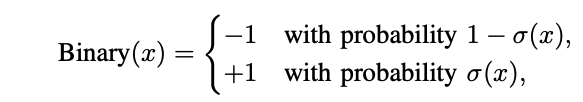 Integer vs Binary quantization functions.